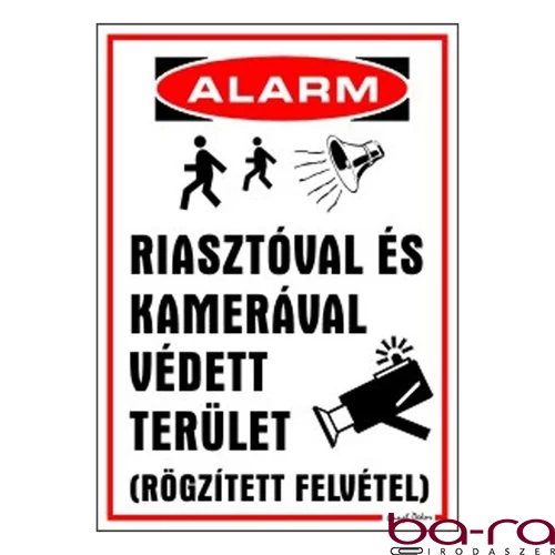 Matrica Riasztóval és kamerával védett… fehér "C"