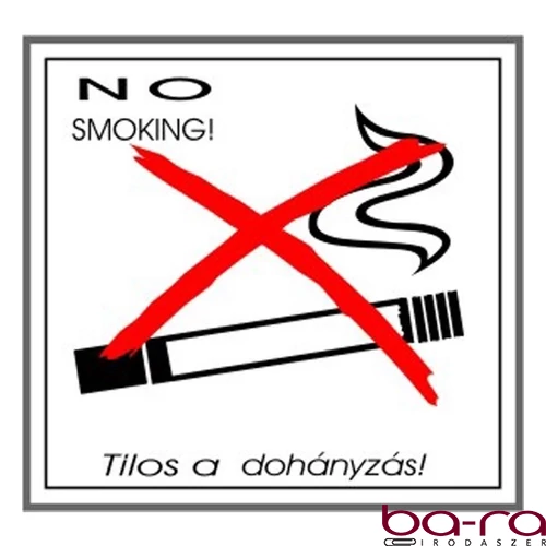 Matrica Tilos a dohányzás! fehér "A"