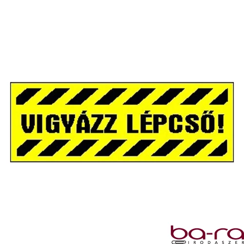 Matrica Vigyázz lépcső! sárga "A"