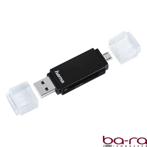 Memóriakártya olvasó HAMA SD/Micro SD USB/Micro USB fekete