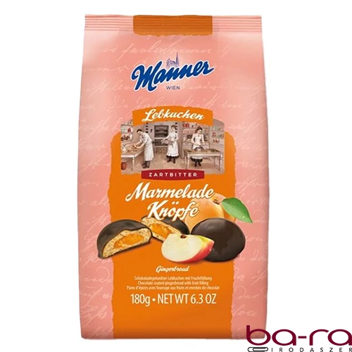 Mézeskalács MANNER Knöpfe barackos puszedli 180 g