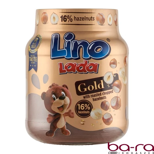 Mogyorókrém LINO LADA Gold mogyoródarabokkal 350 g