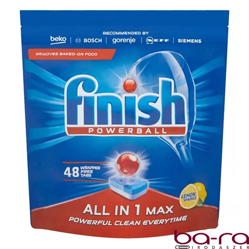 Mosogatógép tabletta FINISH Allin1 Max Lemon 48 darab/doboz