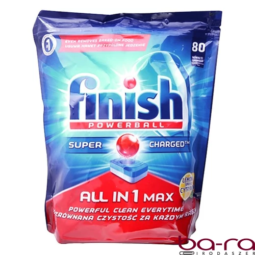 Mosogatógép tabletta FINISH Powerball All in 1 Max citrom 80 db