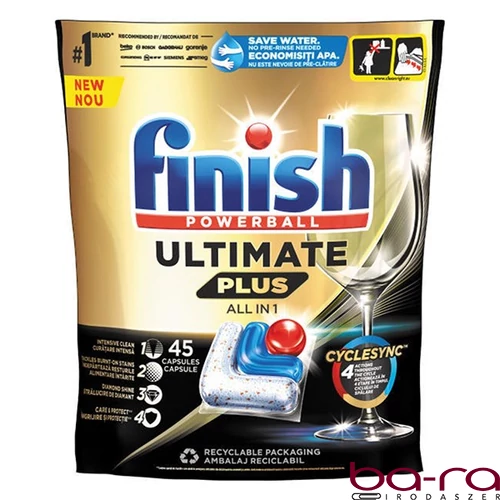 Mosogatógép tabletta FINISH Ultimate Plus Allin1 Regular 45 darab/doboz