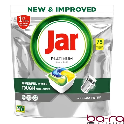 Mosogatógép tabletta JAR Platinum Lemon 75 darab/doboz
