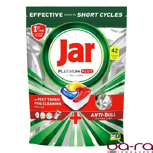 Mosogatógép tabletta JAR Platinum Plus Lemon 42 darab/doboz
