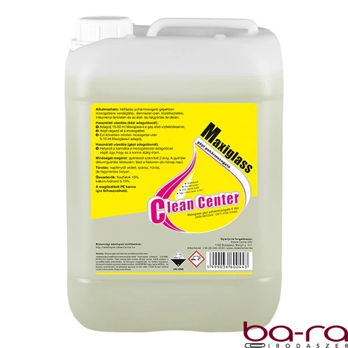 Mosogatószer gépi CLEAN CENTER Maxiglass pohármosogató 5L