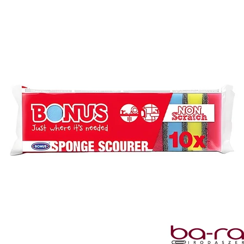 Mosogatószivacs BONUS Eco 8x5x2,7cm 10 darabos