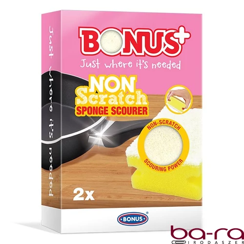 Mosogatószivacs BONUS karcmentes extra nagy 13,5x9x4,5cm sárga-fehér 2 darabos