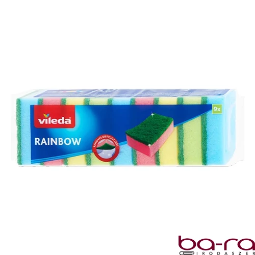 Mosogatószivacs VILEDA Rainbow színes 9 +1 darabos
