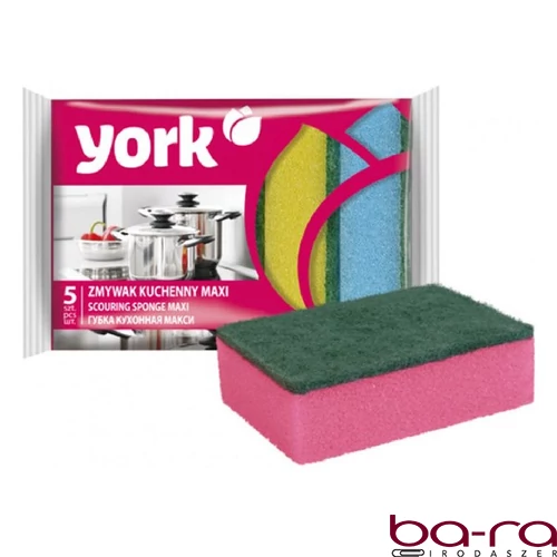Mosogatószivacs YORK maxi 16x7x10 cm 5 darabos