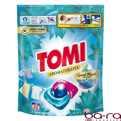Mosókapszula TOMI Lotus Universal fehér- és világos ruhákhoz 22 db