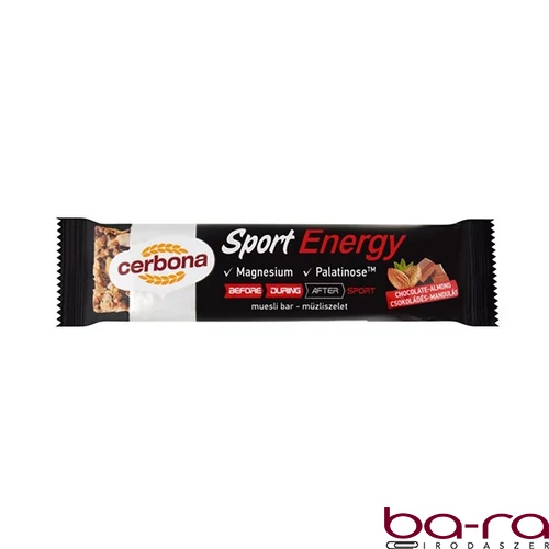 Müzliszelet CERBONA Energy csokoládés-mandulás 35 g