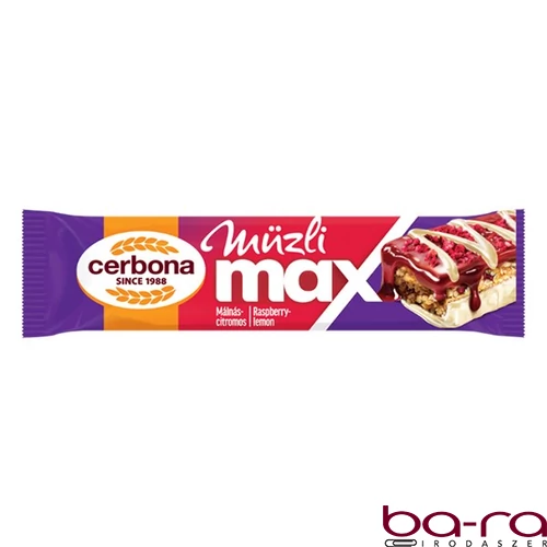 Müzliszelet CERBONA MAX málnás-citromos 30 g