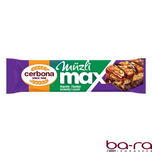 Müzliszelet CERBONA MAX mogyorós - karamella 30 g
