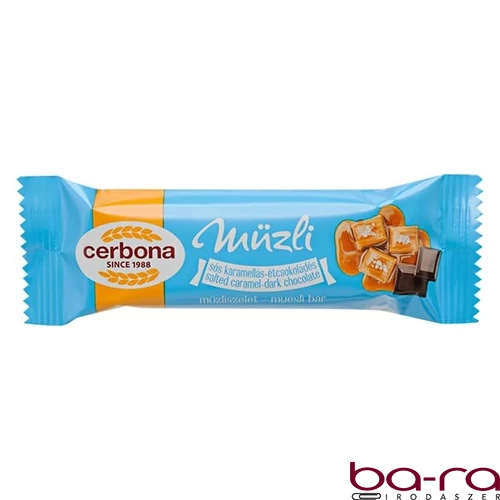Müzliszelet CERBONA sós karamellás-étcsokoládés 20 g