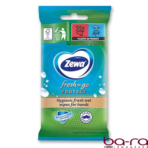 Nedves kéztörlő ZEWA Protect 10 darabos