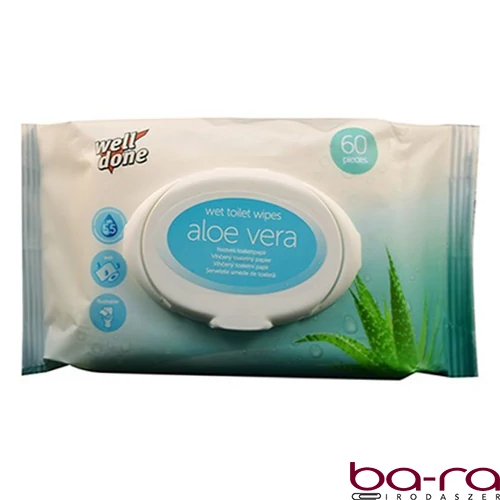Nedves toalettpapír WELL DONE Aloe Vera 60 darabos