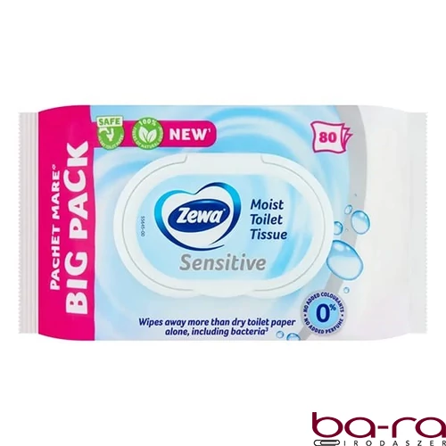 Nedves toalettpapír ZEWA Sensitive 80 darabos