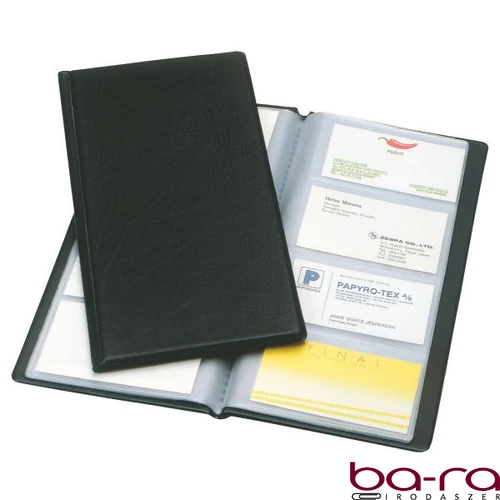 Névjegytartó ESSELTE Standard pvc borítású karton 128 darabos fekete