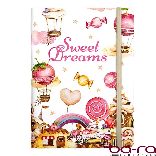 Notesz ponthálós DOLCE BLOCCO Secret Journal A/5 176 oldalas Sweet Dreams keménytáblás gumis