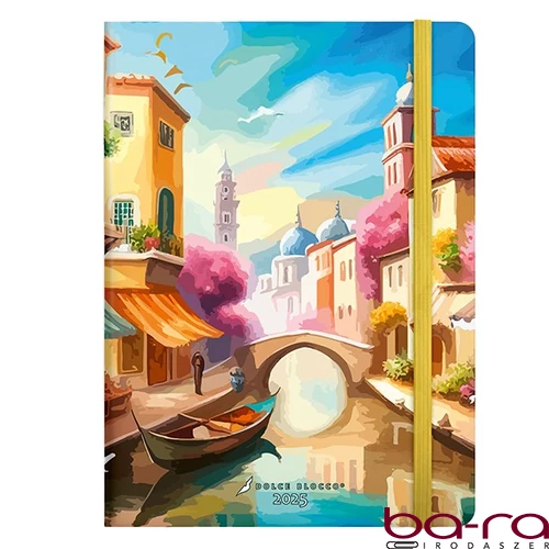 Notesz ponthálós DOLCE BLOCCO Secret Journal A/5 176 oldalas Venice keménytáblás gumis