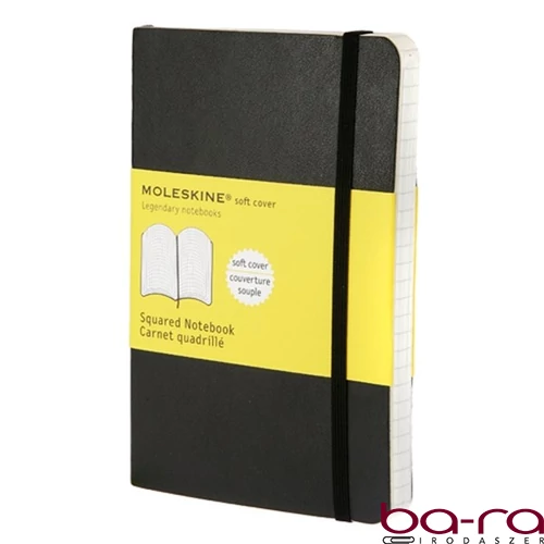 Notesz kockás MOLESKINE QP612 "P" puhafedeles fekete