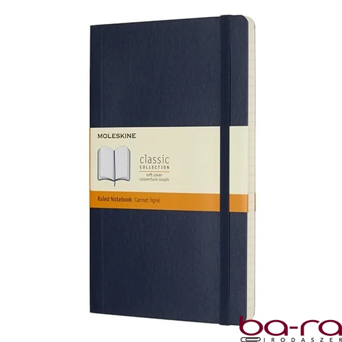 Notesz vonalas MOLESKINE QP616B20 "L" puhafedeles zafirkék