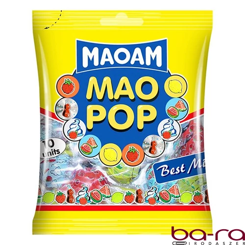 Nyalóka HARIBO Maoam Mao Pop Best Mix 10 darabos 130 g