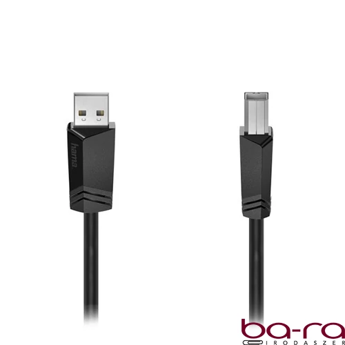 Nyomtató kábel HAMA USB-A/USB-B 3m fekete