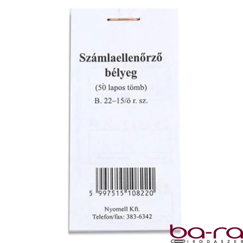 Nyomtatvány ellenőrző bélyeg
