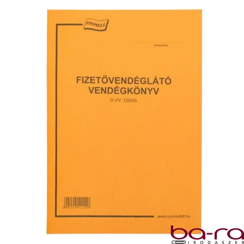 Nyomtatvány fizetővendégkönyv