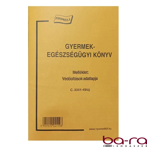 Nyomtatvány gyermekegészségügyi kiskönyv
