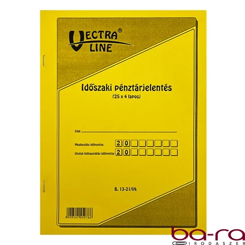Nyomtatvány időszaki pénztárjelentés VECTRALINE 25x4