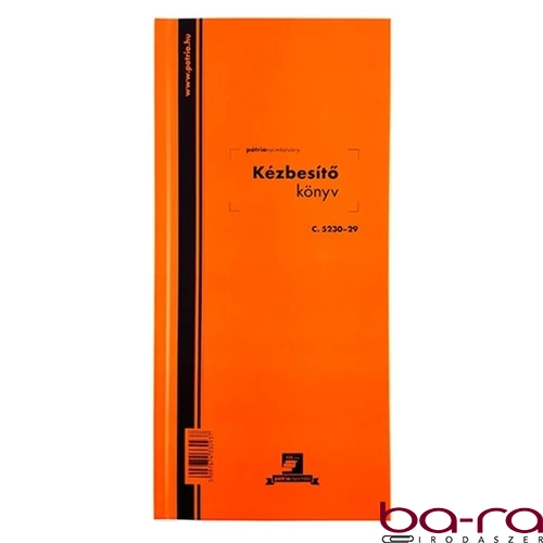 Nyomtatvány kézbesítőkönyv PÁTRIA 292x140mm 100 lapos