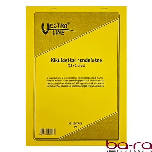 Nyomtatvány kiküldetési rendelvény VECTRALINE álló 25x2