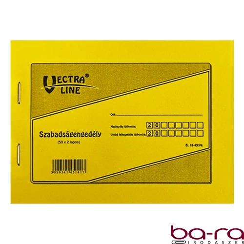 Nyomtatvány szabadságengedély VECTRALINE 50x2