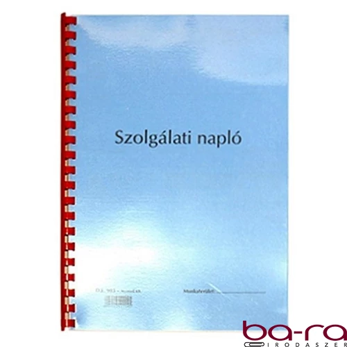 Nyomtatvány szolgálati napló/őrnapló A/4
