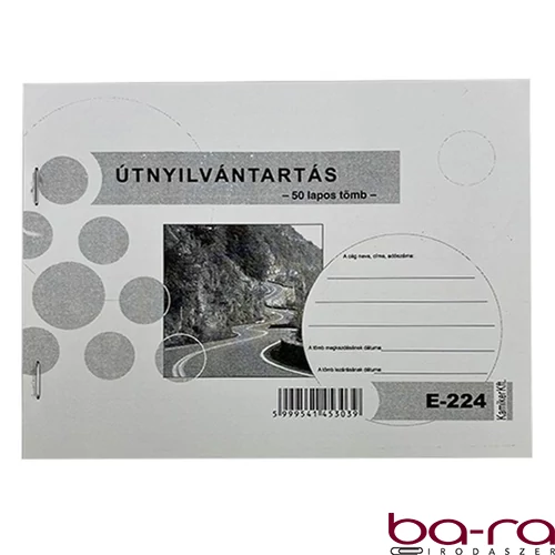 Nyomtatvány útnyilvántartó A/5 fekvő 50 lapos