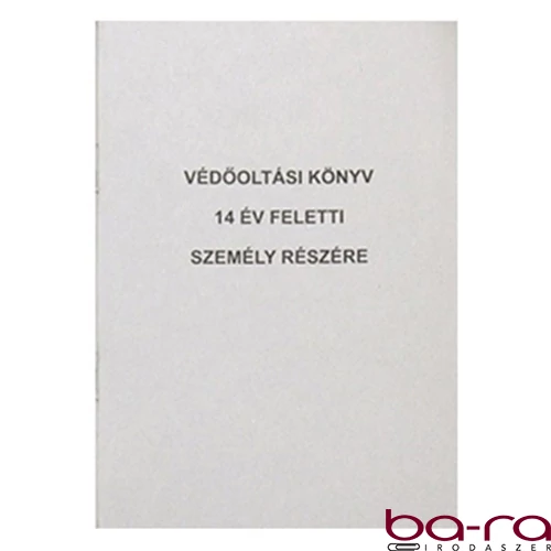 Nyomtatvány védőoltási könyv PÁTRIA 14 év feletti személy részére A/6