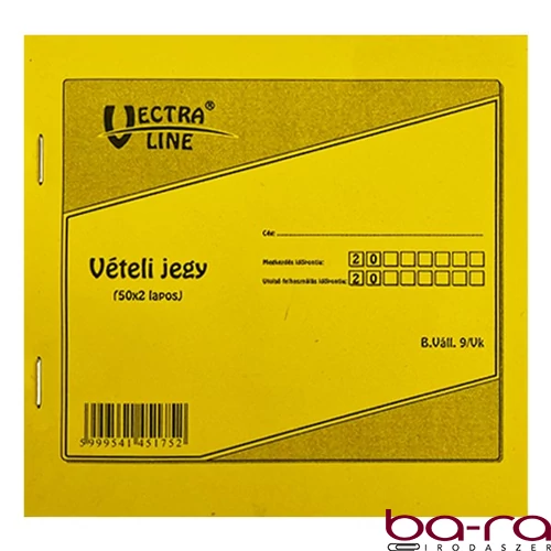 Nyomtatvány vételi jegy VECTRALINE 50x2
