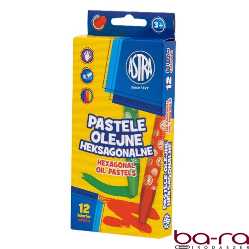 Olajpasztell ASTRA hatszögletű 12 színű