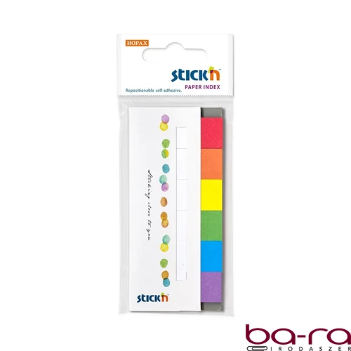 Öntapadó oldaljelölő STICK`N papír 45x15mm szivárvány mix 7x30 lap
