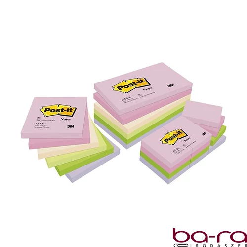 Öntapadós jegyzettömb 3M Post-It 76x127mm 6556SSR Super Sticky Rió 90 lap