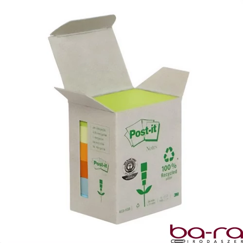Öntapadós jegyzettömb 3M Post-it LP653-1GB 51x38mm torony 6x100 lapos