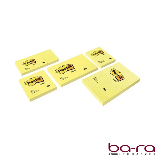 Öntapadós jegyzettömb 3M Post-it LP6533S 38x50mm sárga 3x100 tömb/csomag