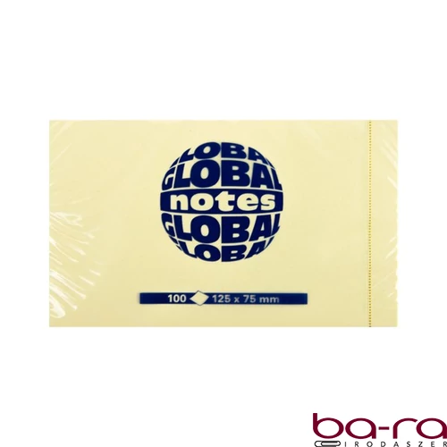 Öntapadós jegyzettömb GLOBAL Notes 3655-01 75x125mm 100 lap