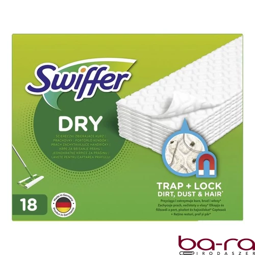 Padlótörlő SWIFFER száraz utántörlő 18 db