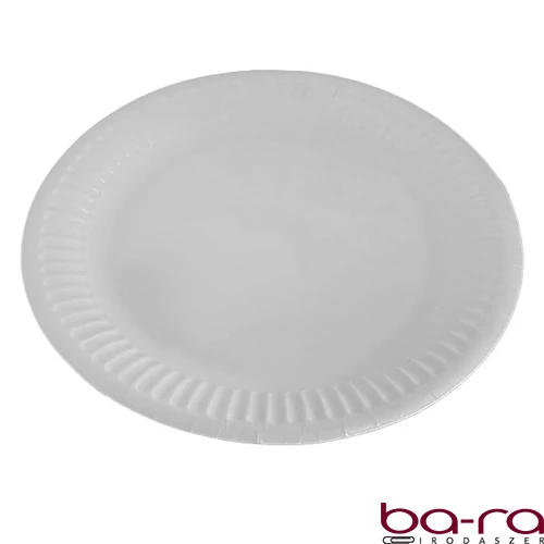Papírtálca kerek fehér 18cm 100 darabos